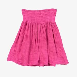 Michael Stars Skirt Womens Small Gumdrop Cotton Gauzey Smocked High Waist PullOn